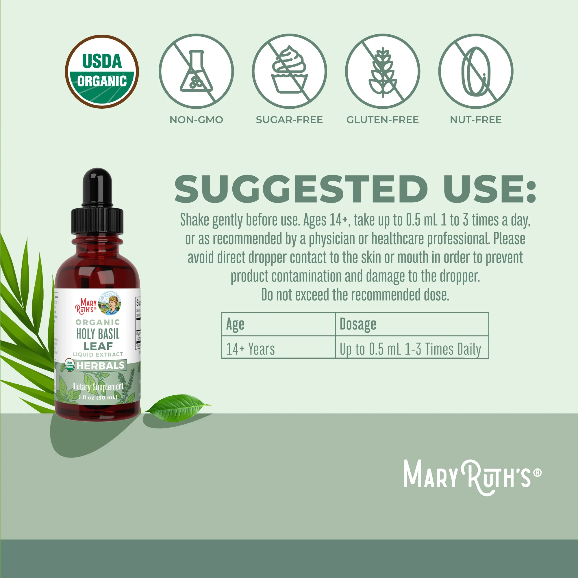Organic Holy Basil Leaf Liquid Drops - Image 3