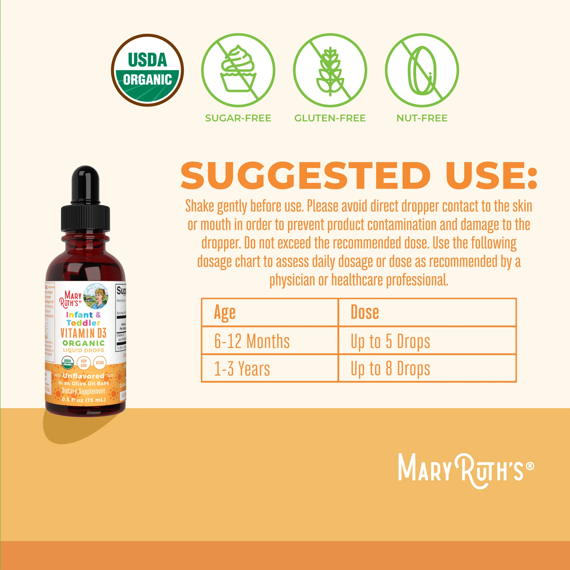 Infant & Toddler Vitamin D3 Organic Liquid Drops - Image 3