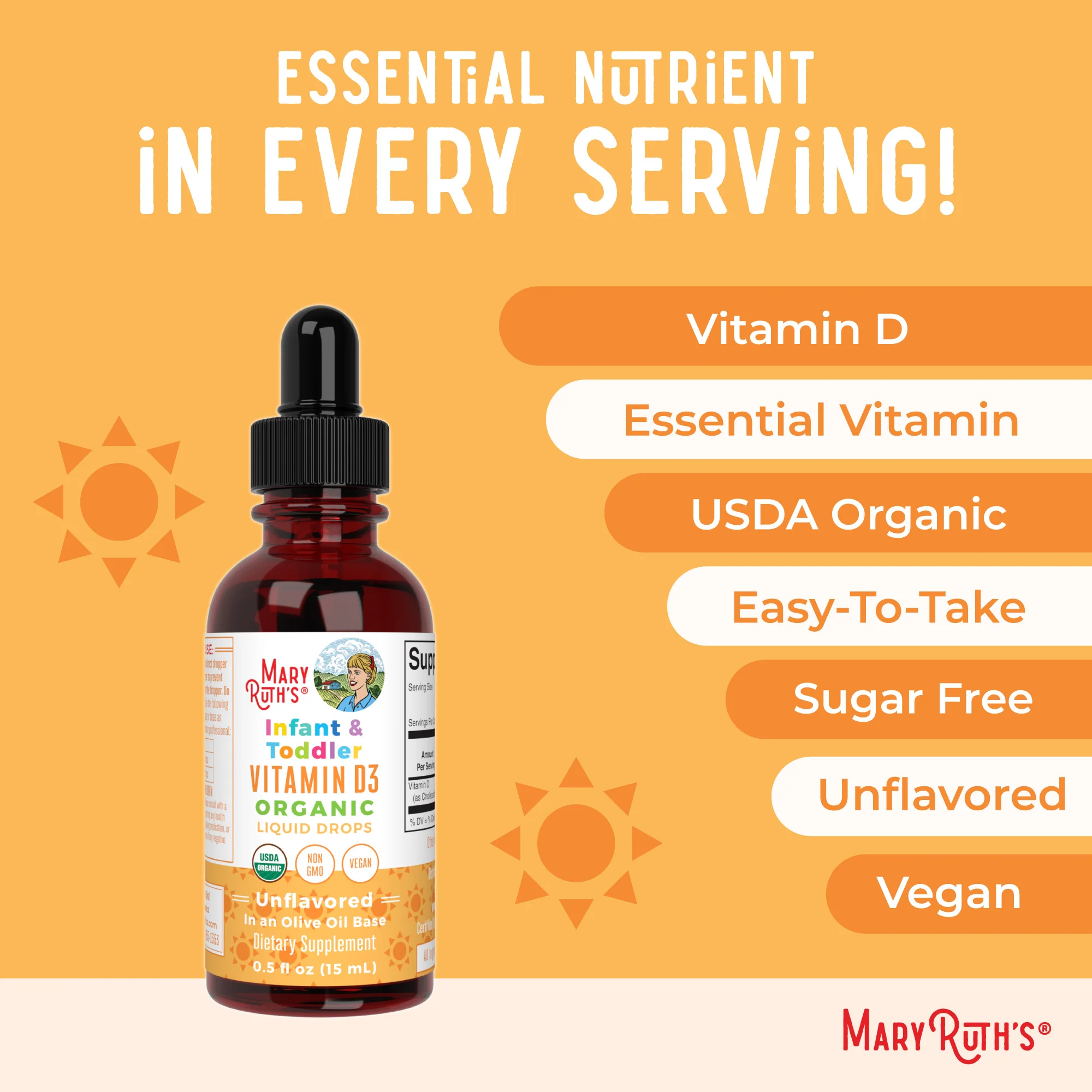 Infant & Toddler Vitamin D3 Organic Liquid Drops - Image 7