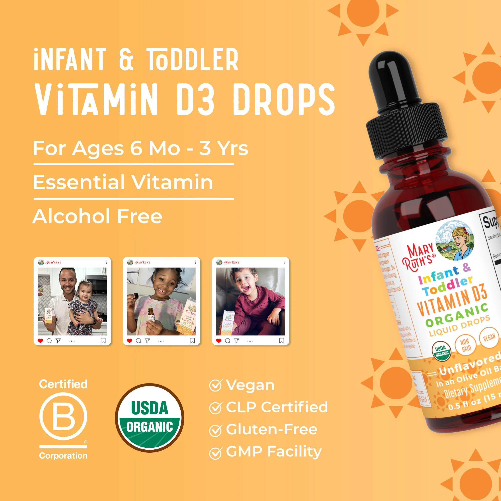 Infant & Toddler Vitamin D3 Organic Liquid Drops - Image 8