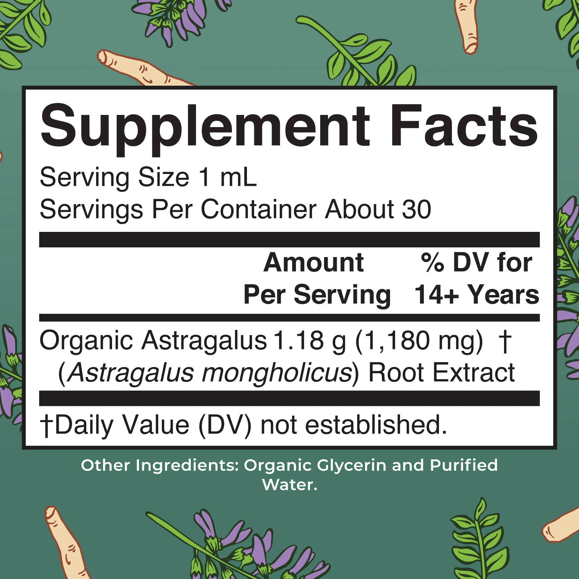Organic Astragalus Root Herbal Drops - Image 2