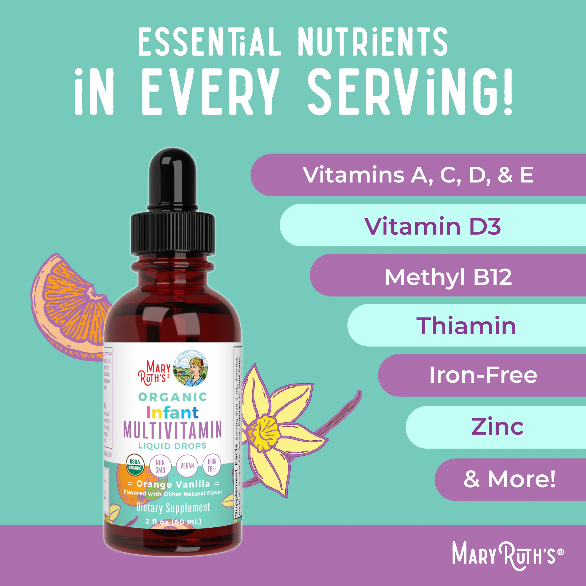 Organic Infant Multivitamin Liquid Drops - Image 7