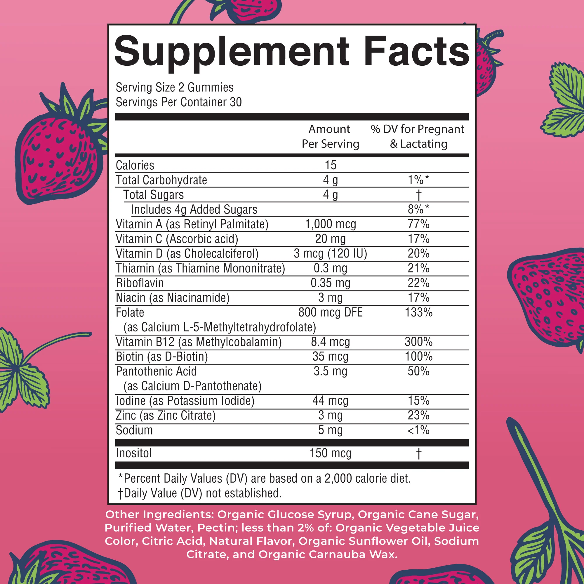 Organic Prenatal & Postnatal Multivitamin Gummies - Image 2