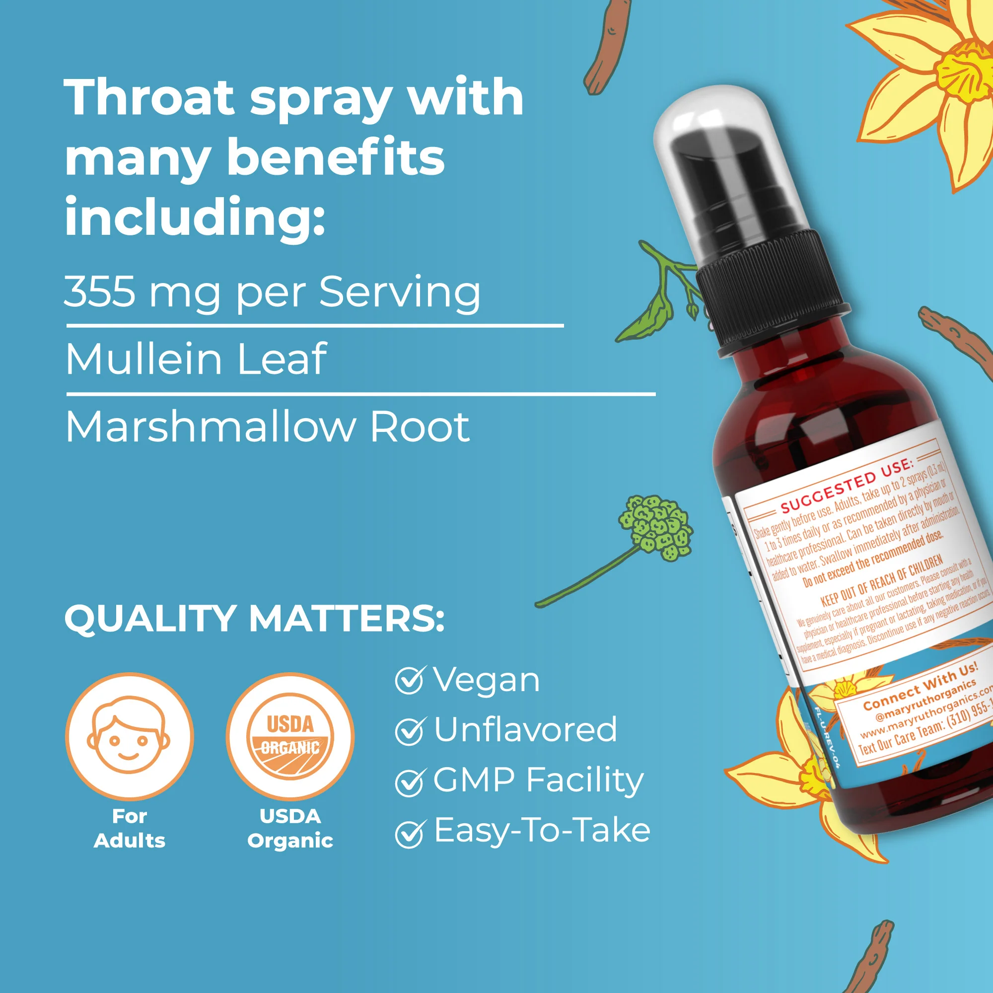 Organic Throat Spray (Vanilla) - Image 4