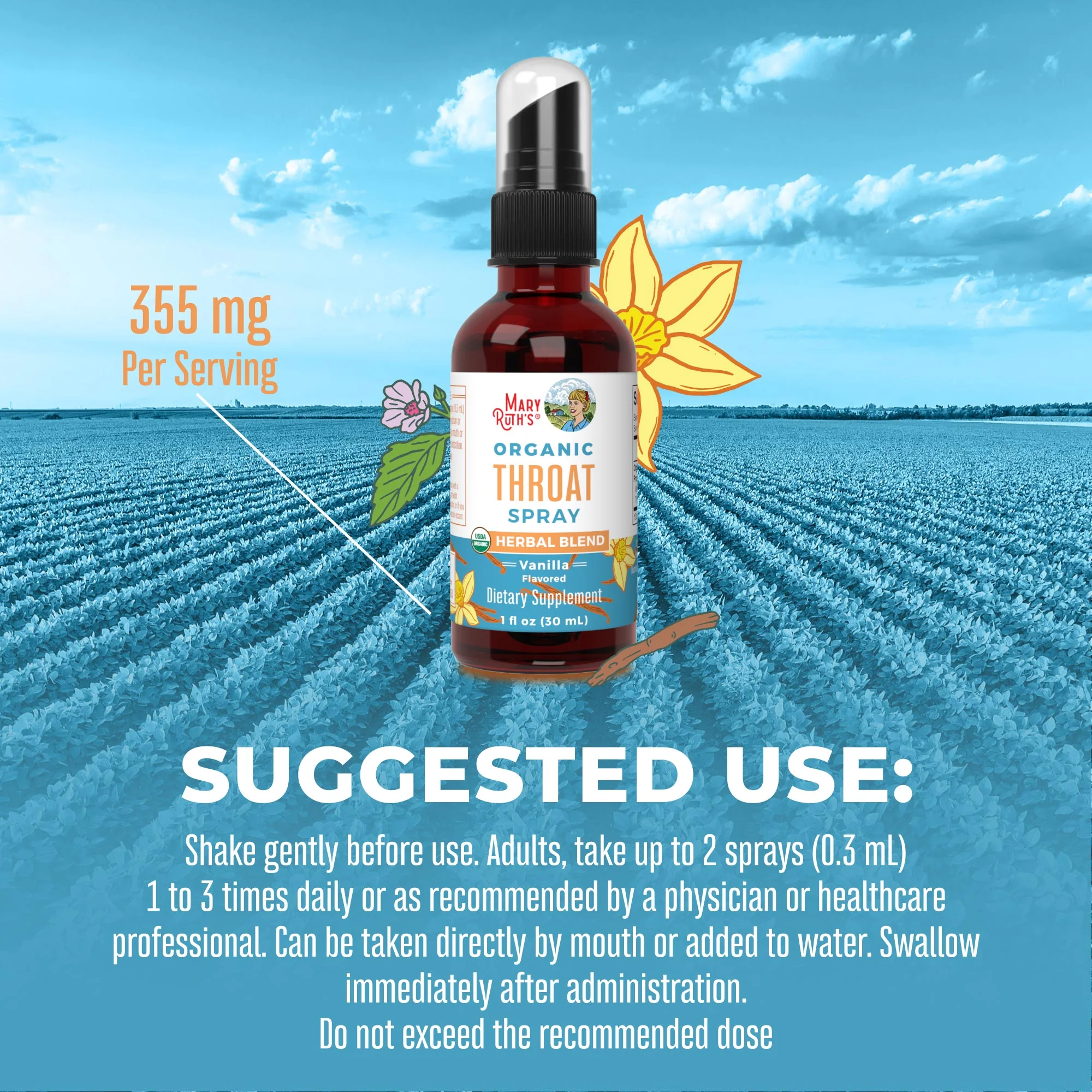 Organic Throat Spray (Vanilla) - Image 6