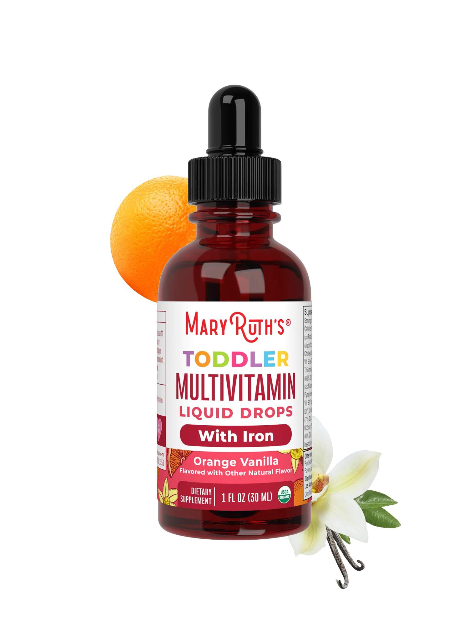 Organic Toddler Multivitamin Liquid Drops With Iron