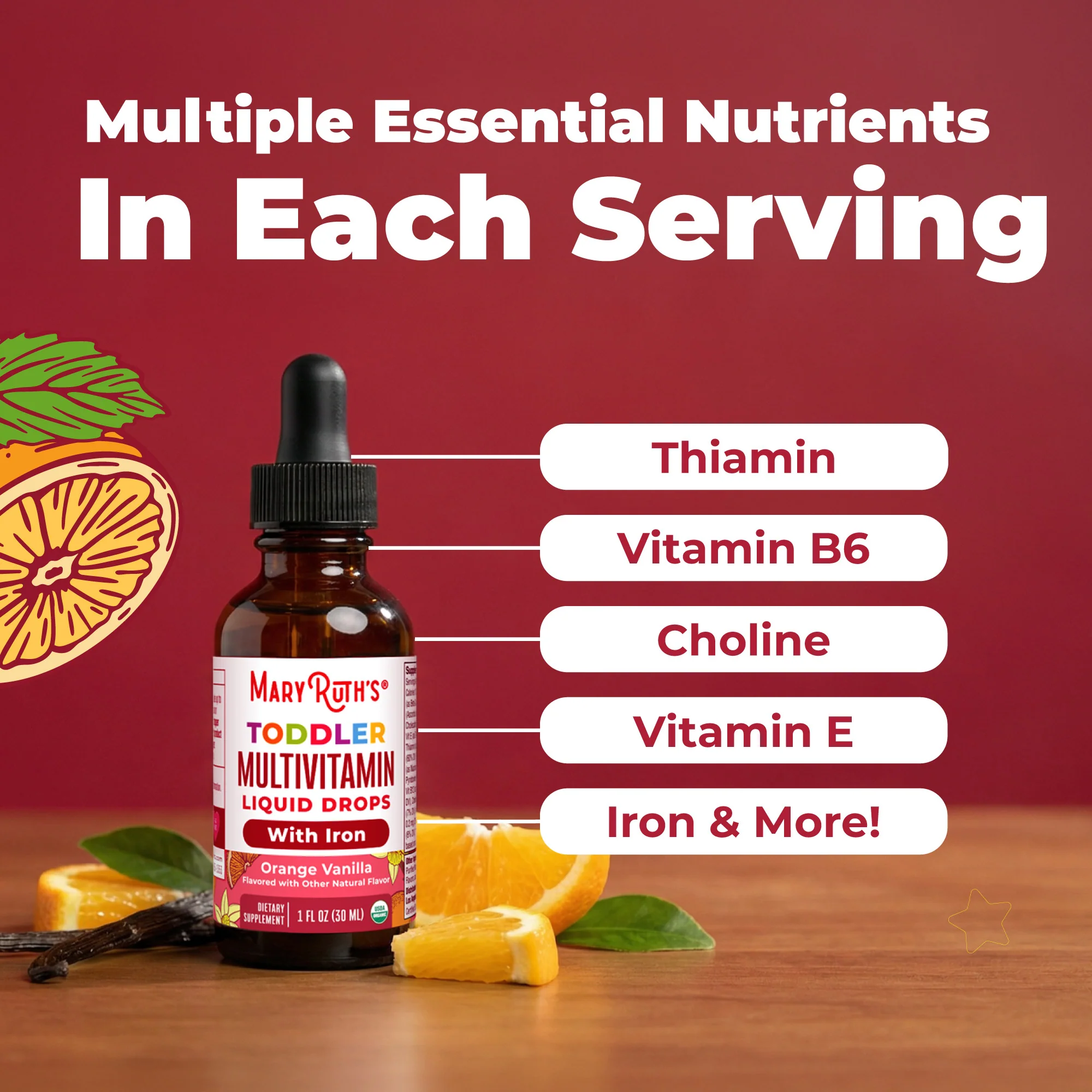 Organic Toddler Multivitamin Liquid Drops With Iron - Image 5