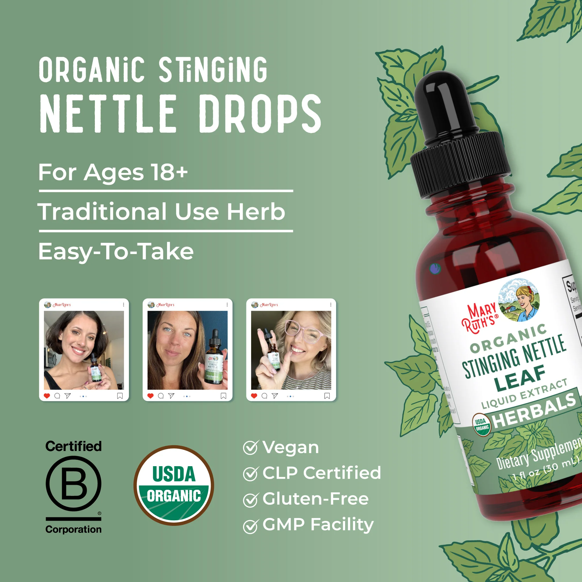 Organic Stinging Nettle Leaf Liquid Drops - Image 8