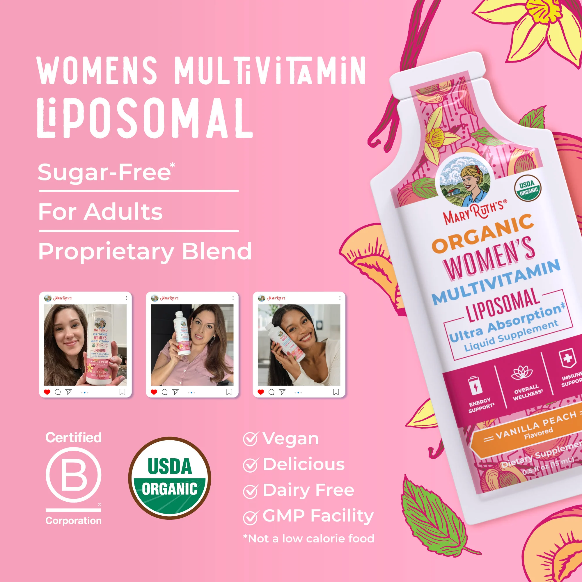 Women's Organic Multivitamin Liposomal Pouches - Image 8